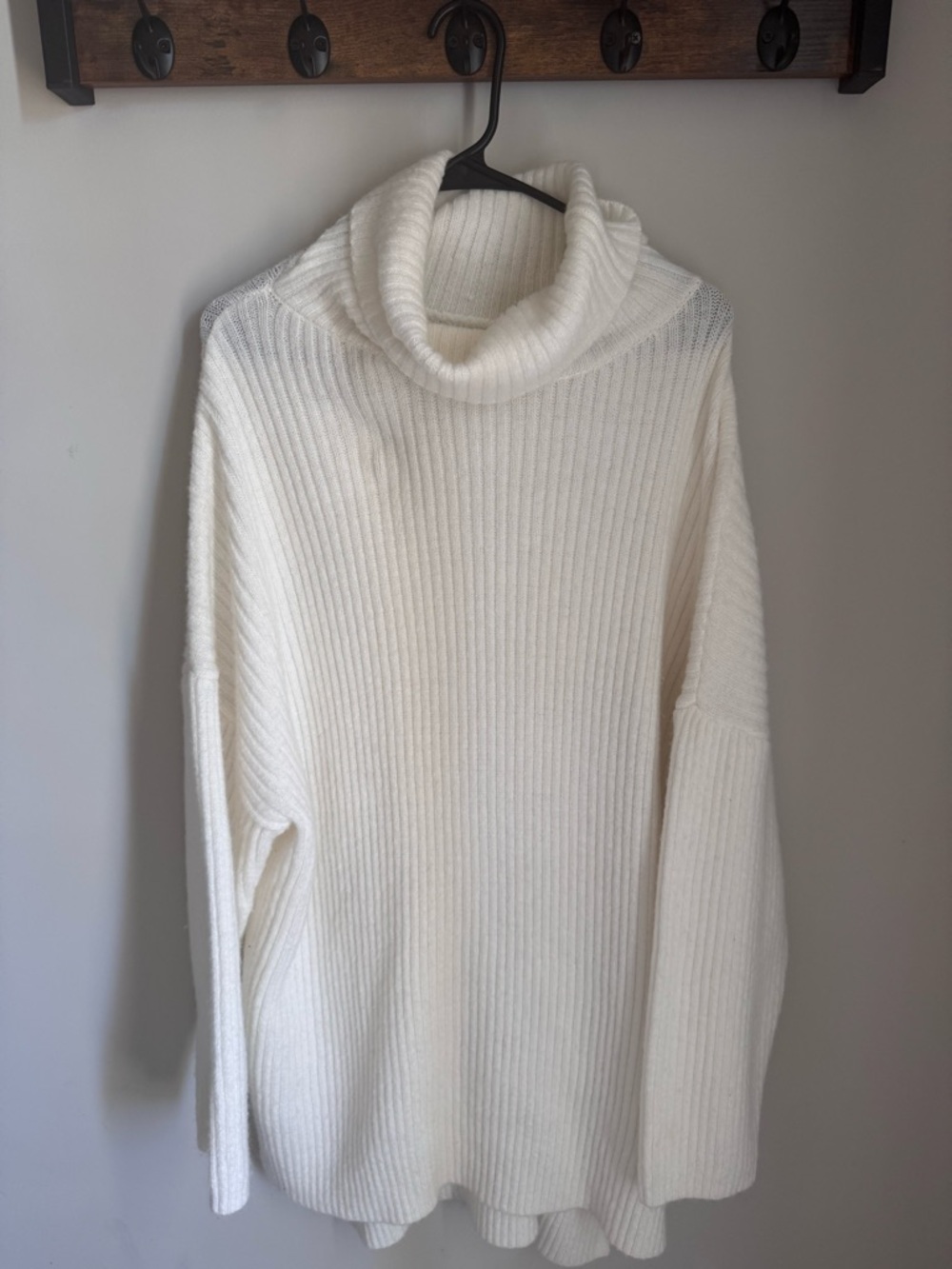 Amazon White Ribbed Turtleneck Sweater Dress - Soft Knit Mini
